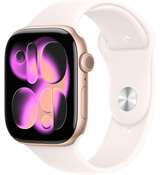 Apple Watch Series 11 - 46mm Cassa Alluminio Rose Gold con Cinturino Sport Band Light Blush M/L