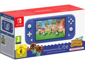 Switch Lite Console Animal Crossing Blue