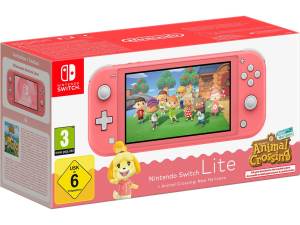 Switch Lite Console Animal Crossing Coral